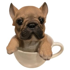Teacup Collectible Realistic Dog in a Cup